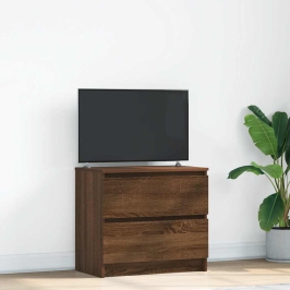 Mueble para TV madera contrachapada marrón roble 60x35x54 cm