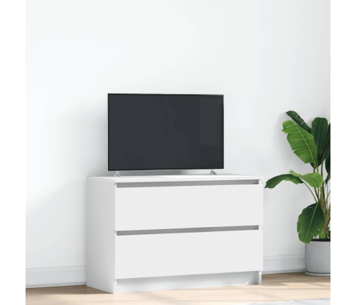 Mueble de TV de madera de ingeniería blanco 80x35x54 cm