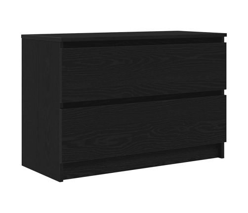 Mueble de TV de madera de ingeniería negro 80x35x54 cm