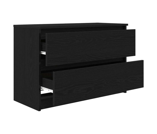 Mueble de TV de madera de ingeniería negro 80x35x54 cm