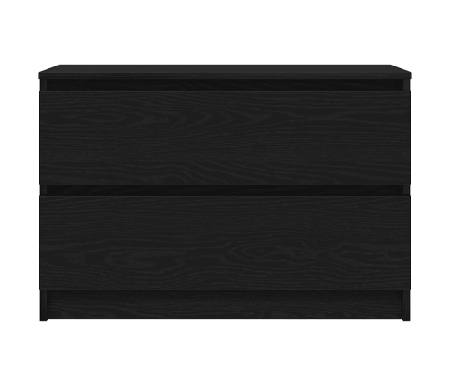 Mueble de TV de madera de ingeniería negro 80x35x54 cm