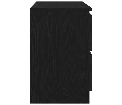 Mueble de TV de madera de ingeniería negro 80x35x54 cm