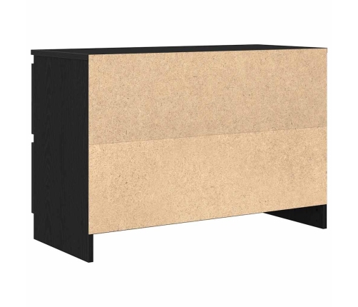 Mueble de TV de madera de ingeniería negro 80x35x54 cm