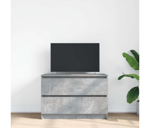 Mueble de TV de madera de ingeniería gris hormigón 80x35x54 cm