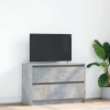 Mueble de TV de madera de ingeniería gris hormigón 80x35x54 cm