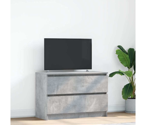 Mueble de TV de madera de ingeniería gris hormigón 80x35x54 cm