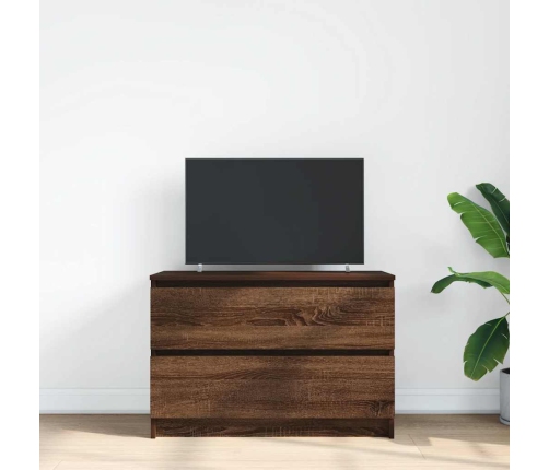 Mueble de TV marrón roble 80x35x54 cm madera de ingeniería