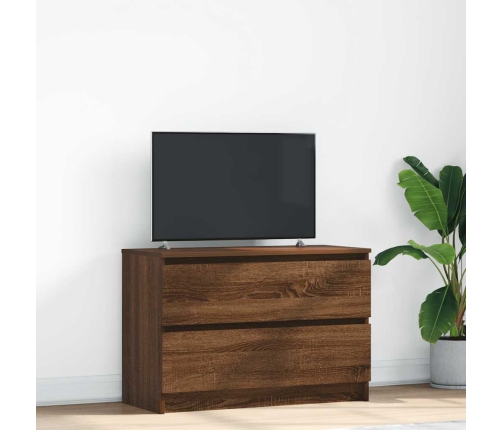 Mueble de TV marrón roble 80x35x54 cm madera de ingeniería