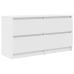 Mueble para TV madera contrachapada blanco 100x35x54 cm