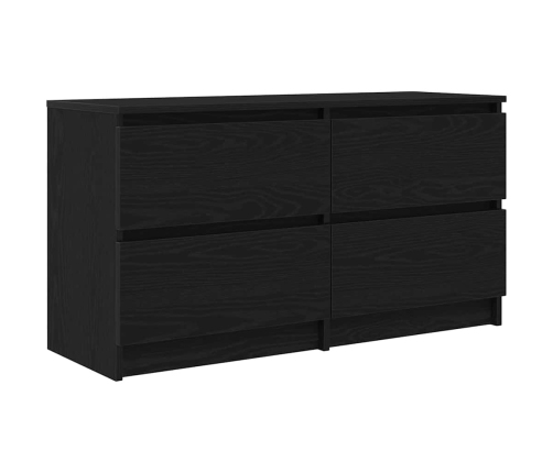 Mueble para TV madera contrachapada negro 100x35x54 cm