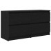 Mueble para TV madera contrachapada negro 100x35x54 cm