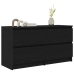 Mueble para TV madera contrachapada negro 100x35x54 cm