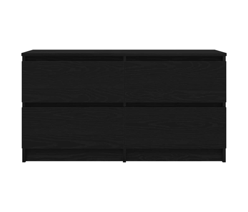 Mueble para TV madera contrachapada negro 100x35x54 cm