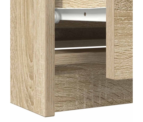 Mueble de TV madera de ingeniería roble Sonoma 100x35x54 cm