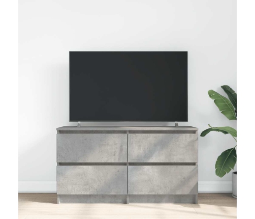 Mueble de TV madera de ingeniería gris hormigón 100x35x54 cm