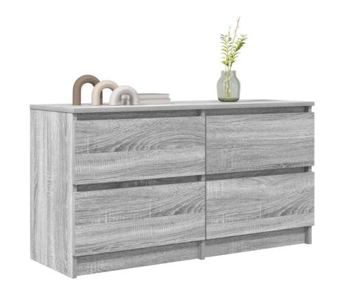 Mueble de TV madera contrachapada gris Sonoma 100x35x54 cm