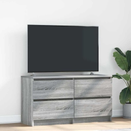 Mueble de TV madera contrachapada gris Sonoma 100x35x54 cm