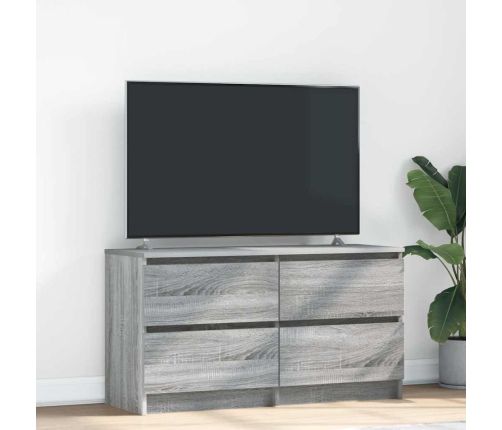 Mueble de TV madera contrachapada gris Sonoma 100x35x54 cm