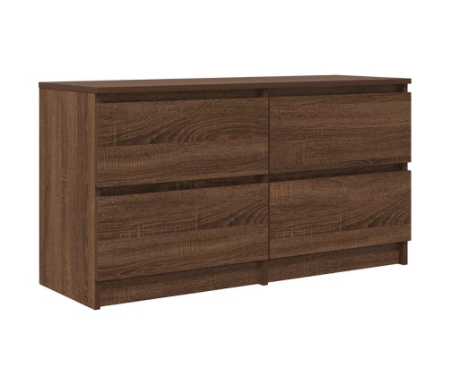 Mueble para TV madera contrachapada marrón roble 100x35x54 cm