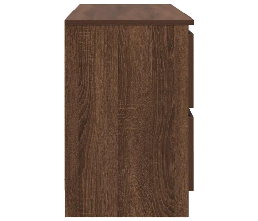 Mueble para TV madera contrachapada marrón roble 100x35x54 cm