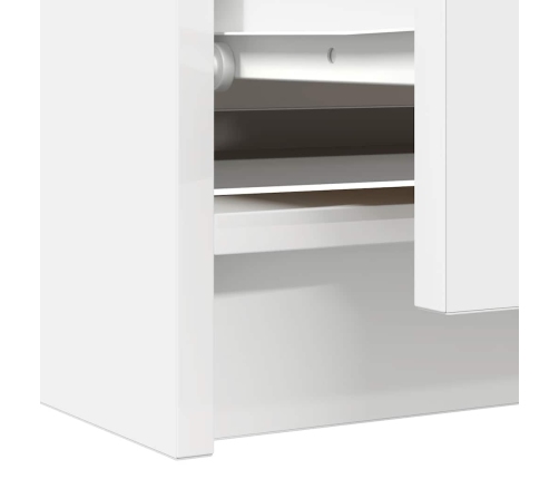 Mueble para TV madera contrachapada blanco 100x35x54 cm