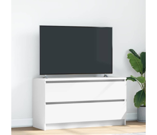 Mueble para TV madera contrachapada blanco 100x35x54 cm