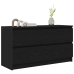 Mueble para TV madera contrachapada negro 100x35x54 cm