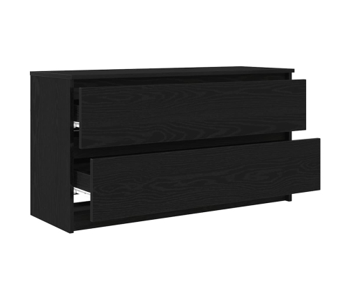 Mueble para TV madera contrachapada negro 100x35x54 cm