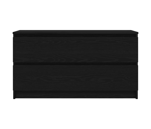 Mueble para TV madera contrachapada negro 100x35x54 cm