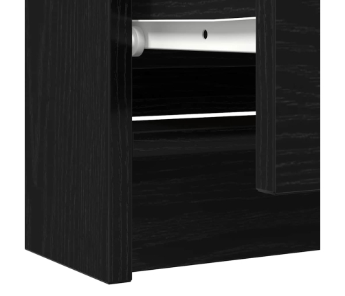 Mueble para TV madera contrachapada negro 100x35x54 cm