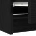 Mueble para TV madera contrachapada negro 100x35x54 cm