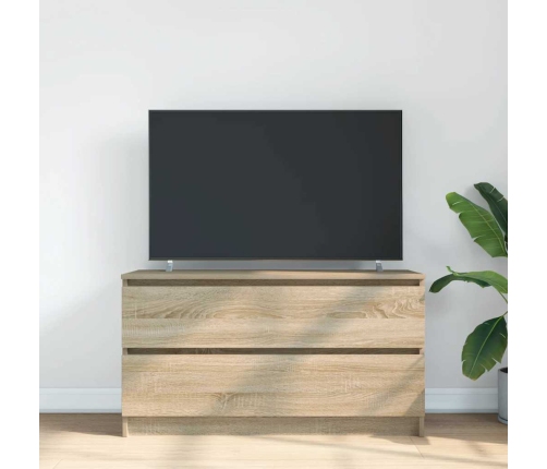 Mueble de TV madera de ingeniería roble Sonoma 100x35x54 cm