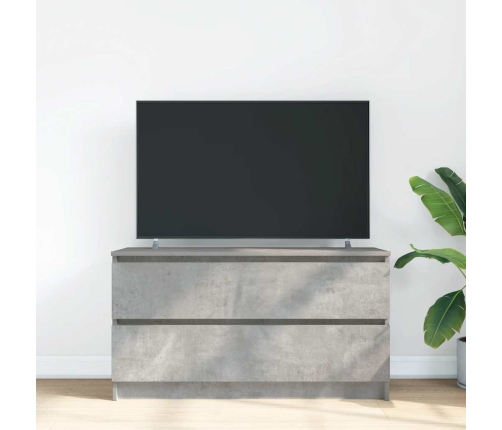 Mueble de TV madera de ingeniería gris hormigón 100x35x54 cm