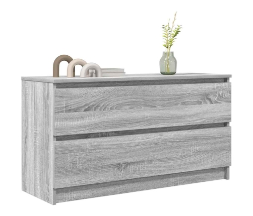 Mueble de TV madera contrachapada gris Sonoma 100x35x54 cm