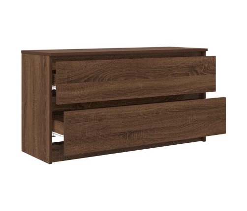 Mueble para TV madera contrachapada marrón roble 100x35x54 cm