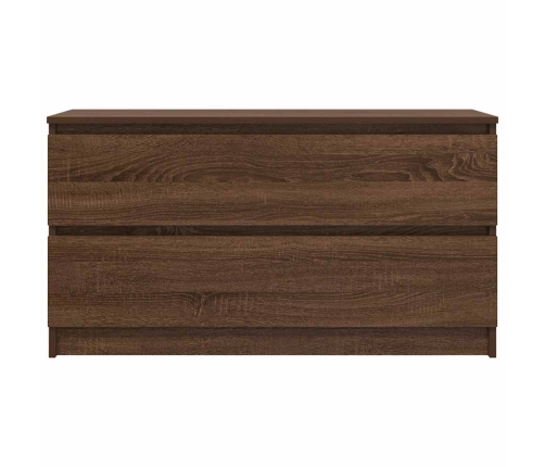 Mueble para TV madera contrachapada marrón roble 100x35x54 cm