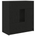 Aparador con cajones y puertas roble negro 70,5x34x74,5 cm