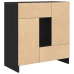 Aparador con cajones y puertas roble negro 70,5x34x74,5 cm
