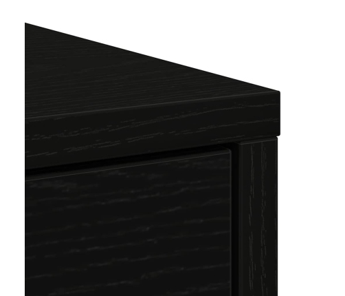 Aparador con cajones y puertas roble negro 70,5x34x74,5 cm