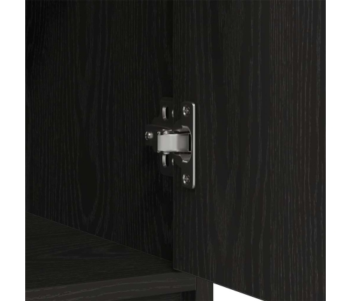 Aparador con cajones y puertas roble negro 70,5x34x74,5 cm