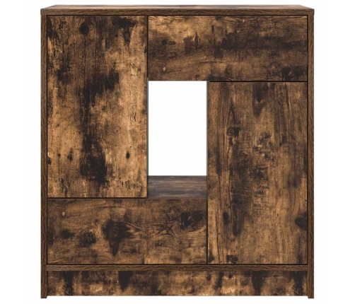 Aparador con cajones y puertas roble ahumado 70,5x34x74,5 cm