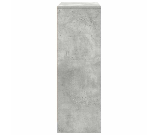 Aparador con cajones y puertas gris hormigón 73x31x90 cm