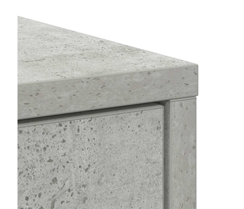 Aparador con cajones y puertas gris hormigón 73x31x90 cm