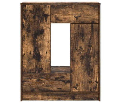 Aparador con cajones y puertas roble ahumado 73x31x90 cm