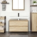 Mueble de baño con lavabo y cajones roble Sonoma 90x34,5x60 cm