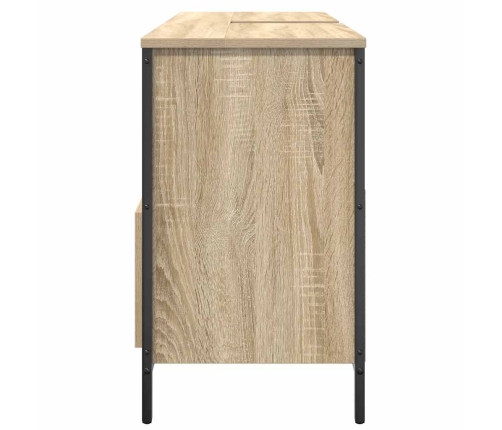 Mueble de baño con lavabo y cajones roble Sonoma 90x34,5x60 cm