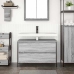 Mueble de baño con lavabo y cajones gris Sonoma 90x34,5x60 cm