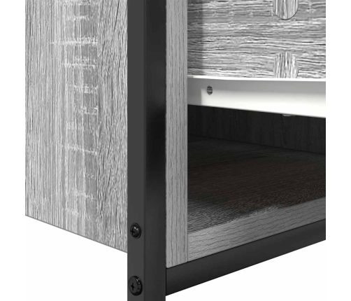 Mueble de baño con lavabo y cajones gris Sonoma 90x34,5x60 cm