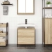 Mueble de baño con lavabo y cajones roble Sonoma 60x34,5x60 cm