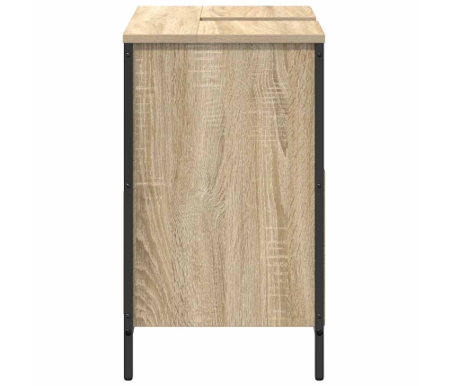 Mueble de baño con lavabo y cajones roble Sonoma 60x34,5x60 cm